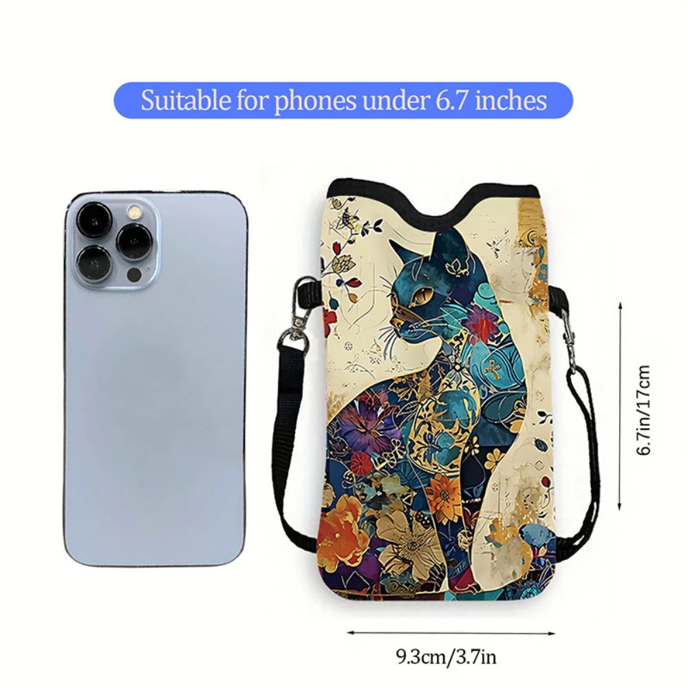 Floral Cat Pattern Crossbody B - Phone Bag Crossbody review and price