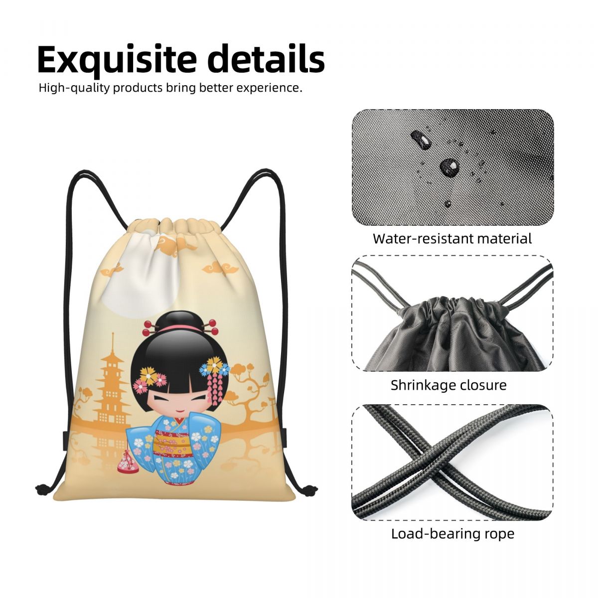 Japanese Maiko Kokeshi Doll Dr - Women Bags Vector review and price